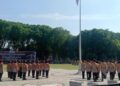 Apel kebangsaan bersama pendamping desa di alun-alun kota Bojonegoro, Jawa Timur, Selasa (17/9/2024).