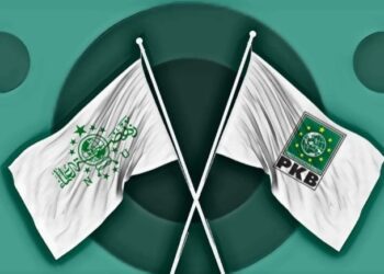 Ilustrasi Bendera NU dan PKB
