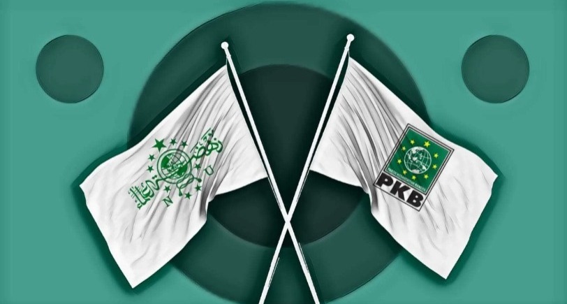 Ilustrasi Bendera NU dan PKB