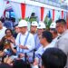 Presiden Joko Widodo saat meresmikan produksi pabrik pengolahan hasil tambang (smelter) PT. Freeport Indonesia (PTFI) di Kab. Gresik, Senin (23/09).