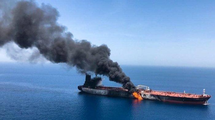Salah satu kapal di Laut Merah yang dihantam rudal Houthi Yaman