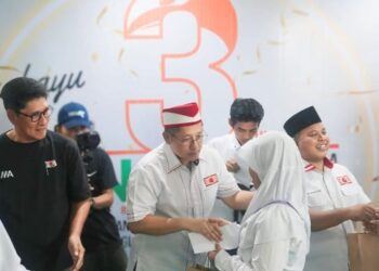 Anas Urbaningrum dalam acara HUT PKN di Menteng Jakarta