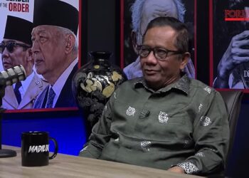 Tangkapan layar saat Mahfud MD dalam sebuah acara diskusi di podcast Forum Keadilan TV