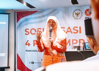 Anggota MPR RI Fraksi PKS, Reni Astuti, dalam acara Sosialisasi 4 Pilar yang digelar di Dapil Pemilihannya yakni Surabaya-Sidoarjo pada Minggu (24/11/2024) kemarin.