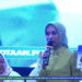 Sri Bahlil dalam acara Seminar Literasi bertema Meningkatkan Peran Perempuan dalam Membangun Budaya Literasi di Lingkungan Keluarga dan Komunitas pada Senin (25/11/2024),