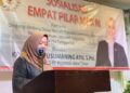 Kondang Kusumaning Ayu dalam Acara Sosisalisasi Empat Pilar Kebangsaan di Surabaya, Sabtu (30/11/2024).