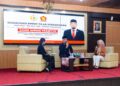 Anggota MPR RI, Ahmad Dhani, dalam sosialisasi Empat Pilar Kebangsaan di Surabaya, Sabtu (30/11/2024).