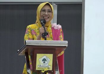 Ketua Bidang Pemberdayaan Perempuan DPP Partai Golkar dalam acara Silaturahmi Perempuan Partai Golkar dan Peringatan Hari Ibu di Aula DPP Partai Golkar Slipi, Jakarta pada Jum'at (20/12/2024).