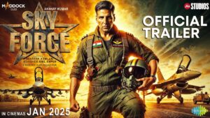 Poster Film Sky Force dengan Pemeran Akhsay Kumar.
