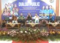 Anggota Komisi II dan Badan Legislasi DPR RI Fraksi Partai Golkar, Ahmad Irawan (tengah) saat menyampaikan pemaparan dalam Dialog Publik bertajuk "Mencari Format Pemilu Terbaik 2029 Melalui Revisi Paket UU Politik: Menakar Tantangan Partai Politik Non-Parlemen", yang diadakan oleh DPP KNPI di Gedung Joeang, Cikini, Jakarta, Jumat (17/1/2025).