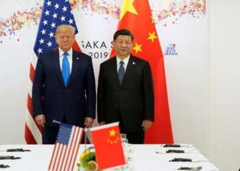Presiden Amerika Serikat Donald Trump dan Presiden China Xi Jinping. Sumber foto : REUTERS