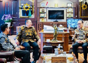 Anggota Komisi III DPR RI, Bamsoet saat bertemu Ketua MA Sunarto di Jakarta pada Kamis (10/4/2025).