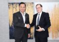 Menko Bidang Infrastruktur dan Pembangunan Kewilayahan Agus Harimurti Yudhoyono (AHY) bersama dengan CEO The Private Infrastructure Development Group (PIDG) Phillippe Valahu di Kantor Kemenko Infrastruktur di Bilangan Tjamrin Jakarta pada Kamis (10/4/2025). Sumber foto : Instagram @kemenkoinfra