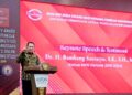 Wakil Ketua Umum Partai Golkar, Bambang Soesatyo dalam acara Jimly Award di Jakarta pada Kamis (17/4/2025).