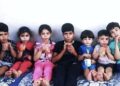 Anak-anak dari Dr A'laa An-Najar yang menjadi korban tewas kebrutalan Israel.