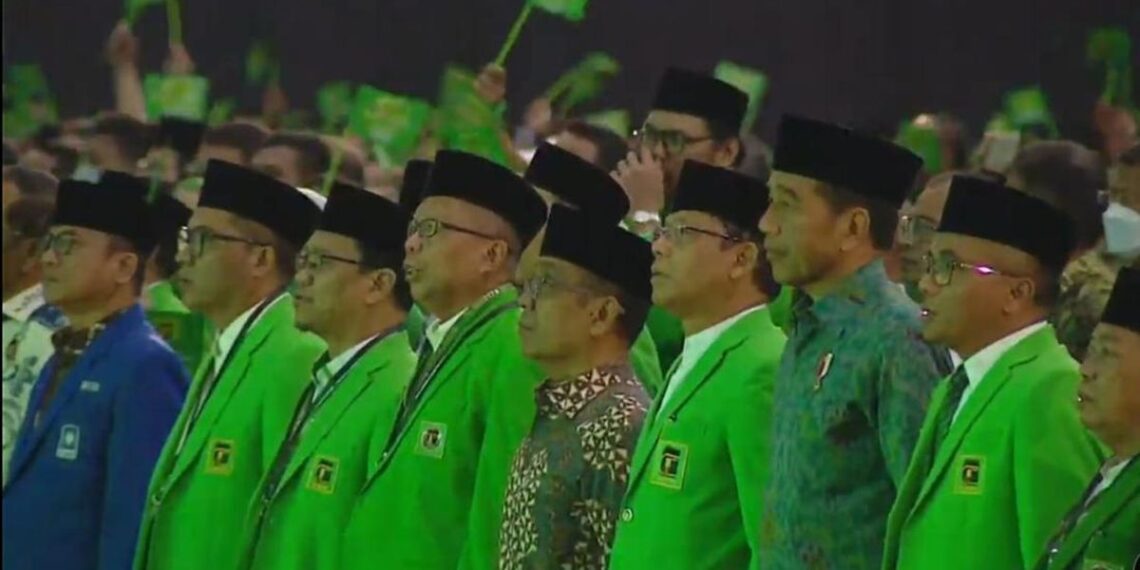 Jokowi saat hadir dalam acara Harlah ke-50 PPP di ICE BSD Tangerang, Jum'at (17/2/2023). Sumber foto : DETIK.COM