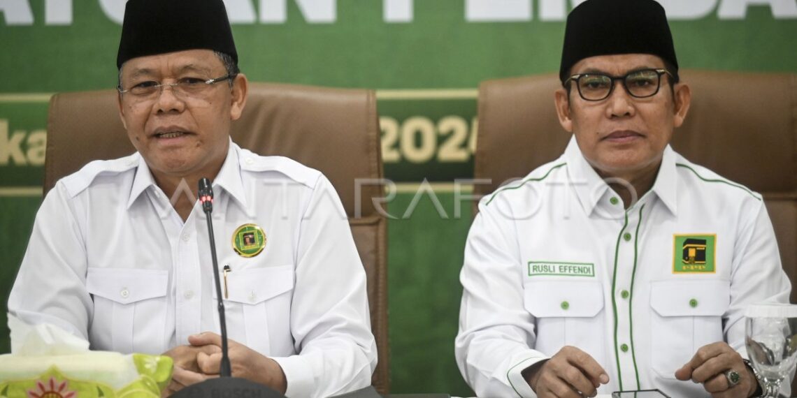 Plt PPP, Mardiono dan Waketum PPP Rusli Efendi. Sumber foto : ANTARA.