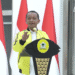 Ketua Umum DPP Partai Gokar, Bahlil Lahadalia, saat menjadi keynote speech pada diskusi bertajuk "Arah Kebijakan Geostrategi dan Geopolitik Indonesia", yang digelar di Sekretariat DPP Partai Golkar, Slipi, Jakarta, Kamis (8/5/2025).