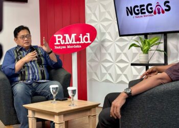 Wakil Menteri Transmigrasi, Viva Yoga Mauladi, dalam program Podcast Ngegas Rakyat Merdeka yang direkam di Gedung Graha Pena, Jakarta, Jum'at (2/5/2025).