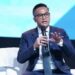 Ketua Umum Kadin Indonesia, Anindya Bakrie saat menjadi panelis dalam acara HSBC Summit 2025 Panel Discussion bertema Reimagining Indonesia's Global Competitiveness yang berlangsung di The Ritz Carlton SCBD, Jakarta, pada Selasa (22/04/2025). Sumber foto : Instagram @kadin.indonesia.official