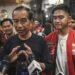 Presiden Jokowi dan Ketua Umum PSI, Kaesang Pangarep.