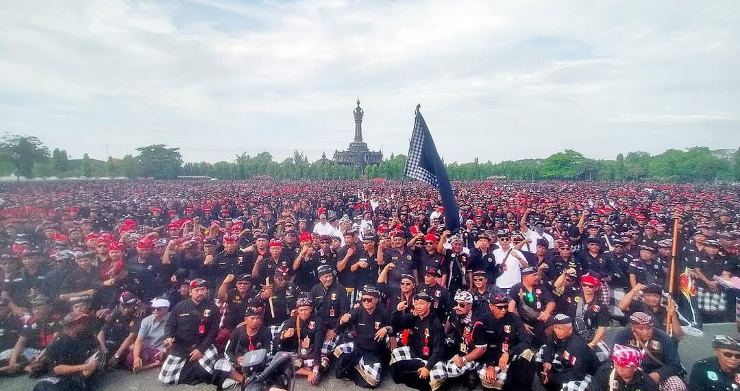 Gelar Agung Pecalang yang digelar di Lapangan Puputan Margarana, Denpasar, Sabtu (17/5).