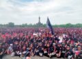 Gelar Agung Pecalang yang digelar di Lapangan Puputan Margarana, Denpasar, Sabtu (17/5).