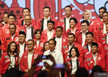 Jokowi saat perayaan HUT PSI. Sumber foto : ANTARA.