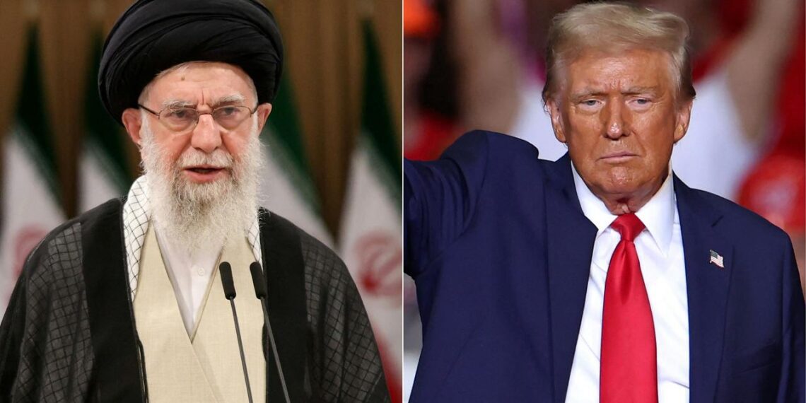 Presiden AS, Donald Trump (Kanan) dan Pemimpin Tertinggi Iran, Ayatullah Ali Khamenei (Kiri).