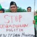 Demonstrasi kader PPP Se-Papua Barat menolak tehadap manuver yang dilakukan Romahurmuzy alias Rommy menjelang pelaksanaan Muktamar PPP.