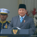 Presiden Prabowo dalam acara peringatan Hari Pancasila yang digelar di Gedung Pancasila Kementerian Luar Negeri, Jakarta pada Senin (2/6/2025).