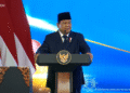 Presiden Prabowo Subianto dalam acara pengukuhan Hakim Mahkamah Agung RI, Rabu (12/6). Sumber : Youtube Sekretariat Presiden.