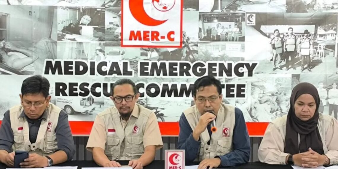Komite Penyelamatan Darurat Medis (MER-C) menggelar konferensi pers di Jakarta, Rabu (9/10/2024). Sumber foto : ANTARA.
