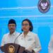 Menteri Keuangan Sri Mulyani dalam konferensi pers usai rapat bersama Presiden Prabowo di Kantor Presiden Jakarta, Senin (2/6/2025).