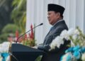 Presiden memimpin Upacara Peringatan Hari Lahir Pancasila di Gedung Pancasila Kemenlu pada Senin (2/6/2025). Sumber foto : Sekretariat Presiden.