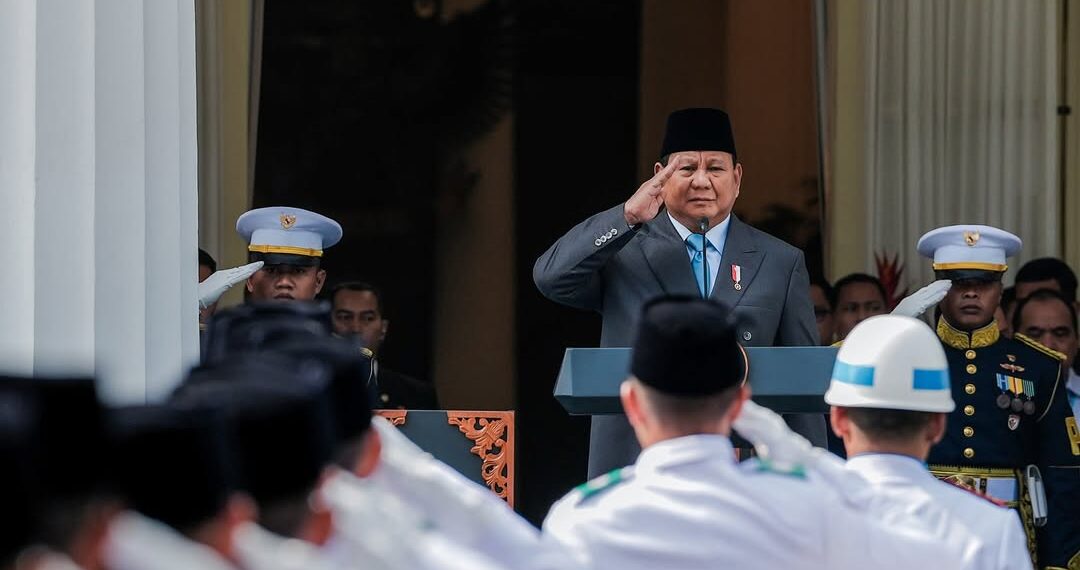 Presiden memimpin Upacara Peringatan Hari Lahir Pancasila di Gedung Pancasila Kemenlu pada Senin (2/6/2025). Sumber foto : Sekretariat Presiden.