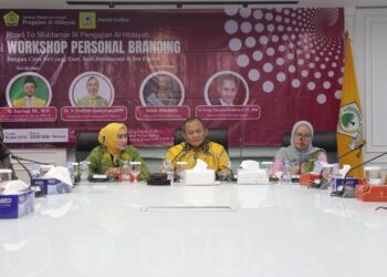Workshop Personal Branding bertema “Bangun Citra Diri yang Kuat, Raih Kesuksesan di Era Digital” yang berlangsung di Ruang Rapat 12.04 Fraksi Partai Golkar di Gedung Nusantara I DPR RI, Senin (16/06/2025).