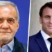 Presiden Iran Pezeskhian dan Presiden Prancis Macron.