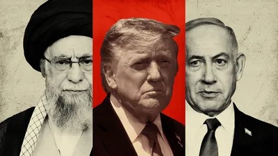 Ali Khamenei, Donald Trump, dan Benjamin Netanyahu