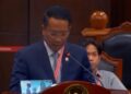 Menteri Hukum RI, Supratman Andi Agtas mewakili pemerintah dalam sidang uji formil Undang-Undang Nomor 3 Tahun 2025 tentang Perubahan atas UU Nomor 34 Tahun 2004 tentang Tentara Nasional Indonesia (UU TNI) di MK. Sumber foto : Istimewa.