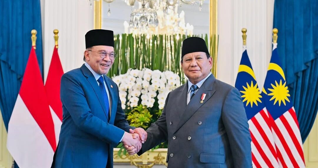 Presiden Prabowo dan PM Malaysia Anwar Ibrahim. Sumber foto : Sekretariat Kabinet.
