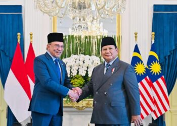 Presiden Prabowo dan PM Malaysia Anwar Ibrahim. Sumber foto : Sekretariat Kabinet.