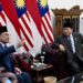 Prabowo Subianto (Kanan) PM Malaysia Anwar Ibrahim (Kiri). Sumber foto : Sekretariat Presiden).
