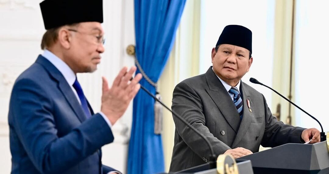 PM Malaysia Anwar Ibrahim dan Presiden Prabowo.