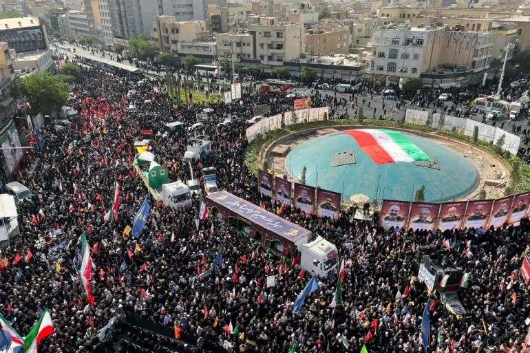 Prosesi Pemakaman Korban Perang Iran-Israel di Teheran.