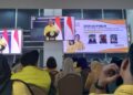Sekjen DPP Partai Golkar, M. Sarmuji, saat menyampaikan sambutan dalam Diskusi Publik Quo Vadis Pemilu Indonesia? yang diadakan oleh DPP Partai Golkar pada Kamis (24/7).