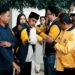 Kaharudin (Kiri) saat bergabung ke Partai Golkar sekaligus peringatan Hari Ulang Tahun AMPI di DPP Partai Golkar Jakarta.