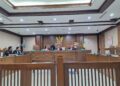 Sidang perdana gugatan PHK sepihak PT MNI perkara nomor 217/Pdt.Sus-PHI/2025/PN Jkt.Pst di ruang Kusuma Admadja 4 PN Jakpus, Kamis (7/8/2025).
