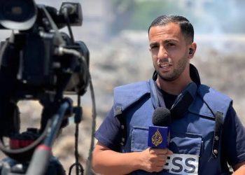 Jurnalis Al Jazeera, Anas Al -Sharif ketika melaporkan kondisi Gaza sebelum akhirnya dibunuh oleh Israel