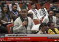 Ketua Umum PB HMI Bagas Kurniawan dalam pertemuan antara perwakilan Mahasiswa dan Pimpinan DPR RI di Kompleks Senayan, Jakarta, Rabu (03/09).